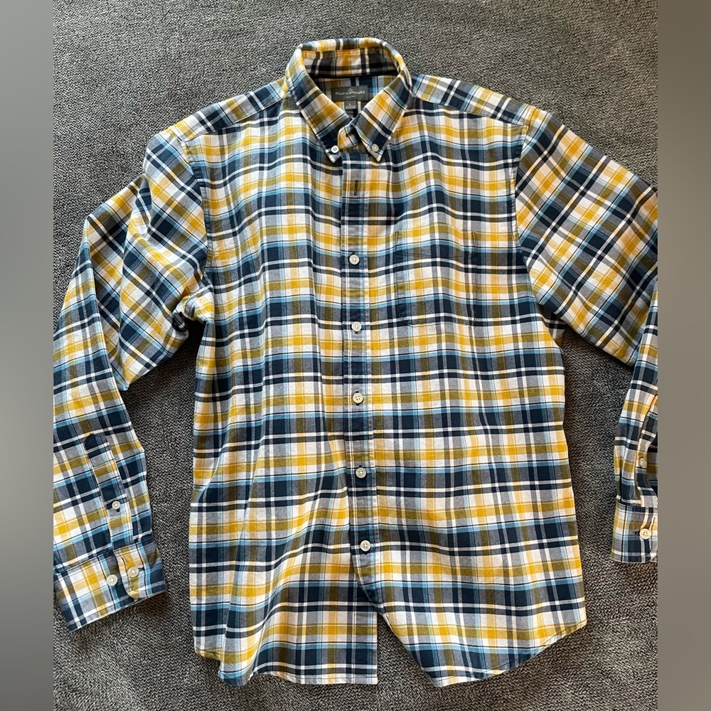 LL Bean Signature Series Flannel Shirt Men’s Large Slim Fit